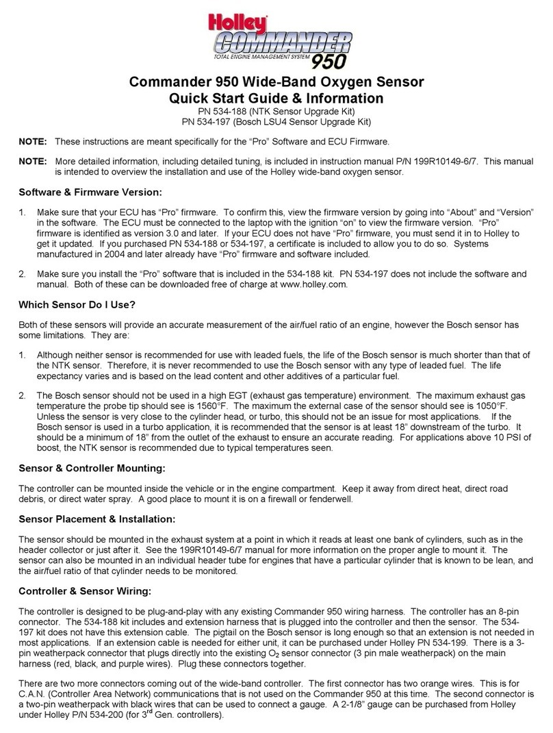 Holley Commander 950 quick start guide