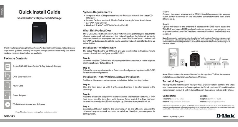 D-Link ShareCenter Shadow DNS-325 User manual