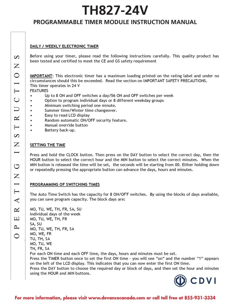 CDVI TH827-24V instruction manual