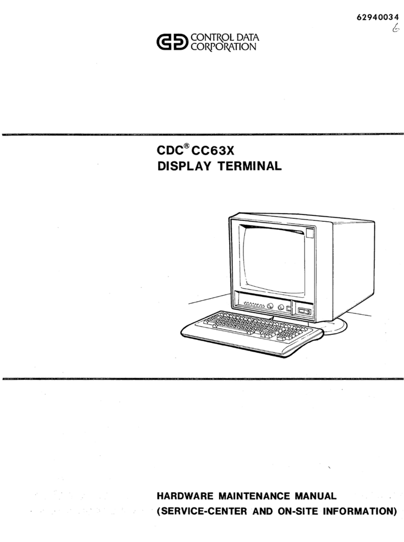 Control Data Corporation CDC CC63X Owner's manual