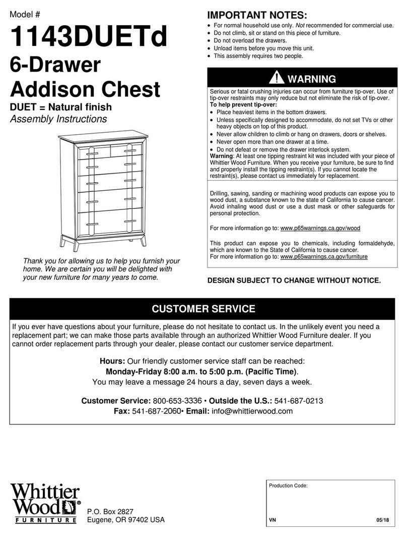 Whittier Wood 1143DUETd Assembly instructions Whittier Wood 1143DUETd Assembly instructions