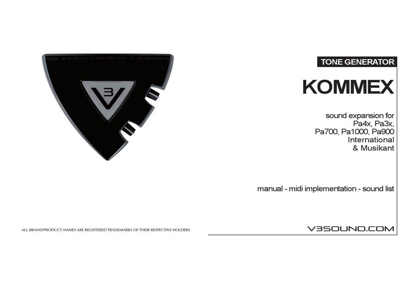 V3 SOUND KOMMEX User manual