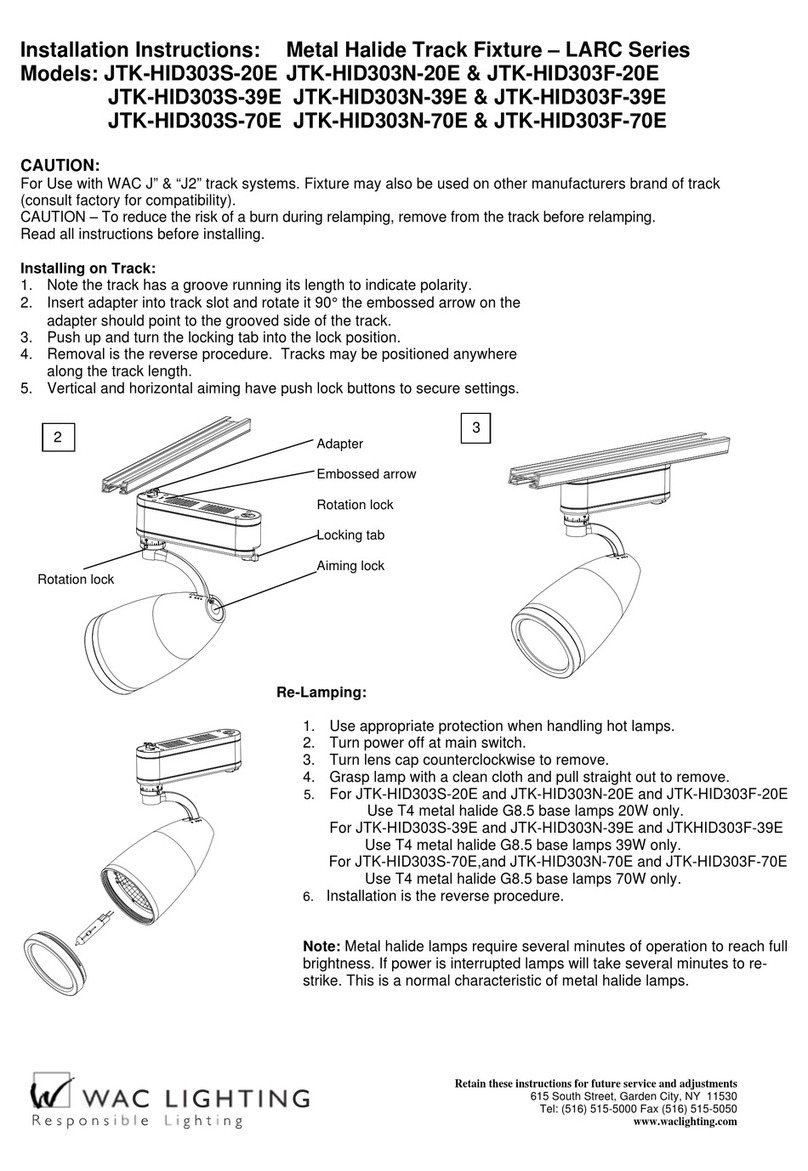 WAC Lighting JTK-HID303S-20E installation instructions