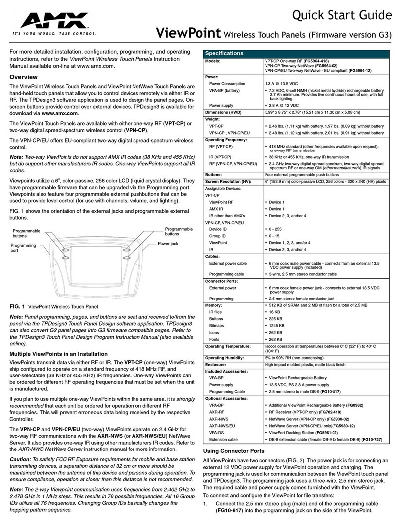 AMX ViewPoint quick start guide