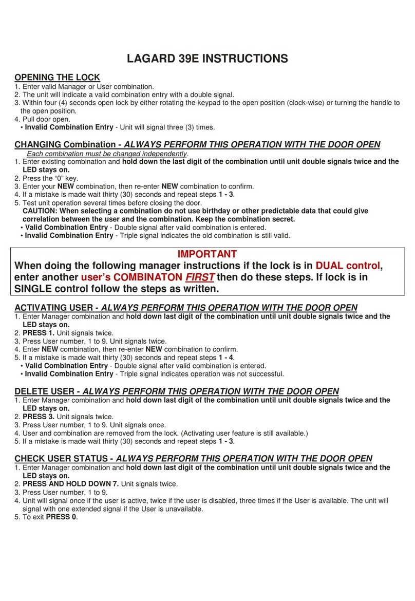 LaGard 39E User manual