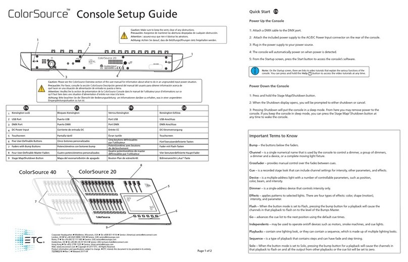 ETC ColorSource 40 User manual