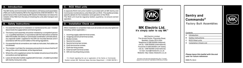 MK Electric SENTRY User manual