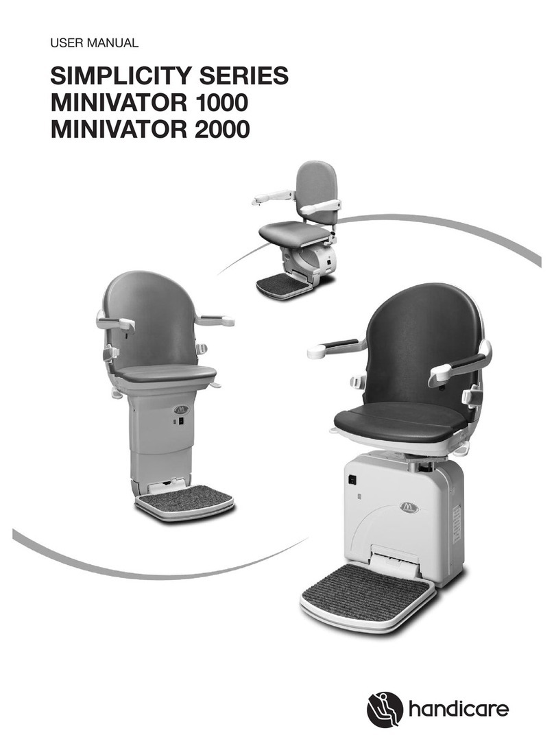 Handicare Minivator Simplicity 950 Series User manual