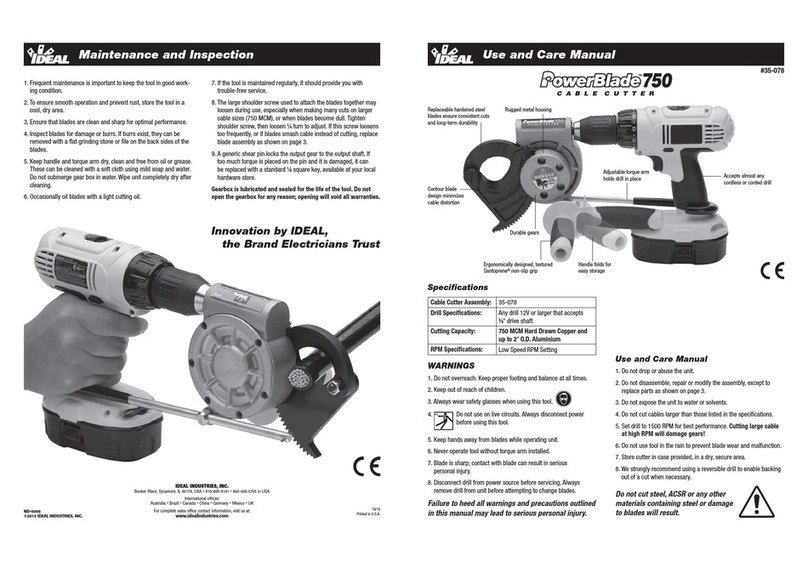 IDEAL PowerBlade 750 use and care manual