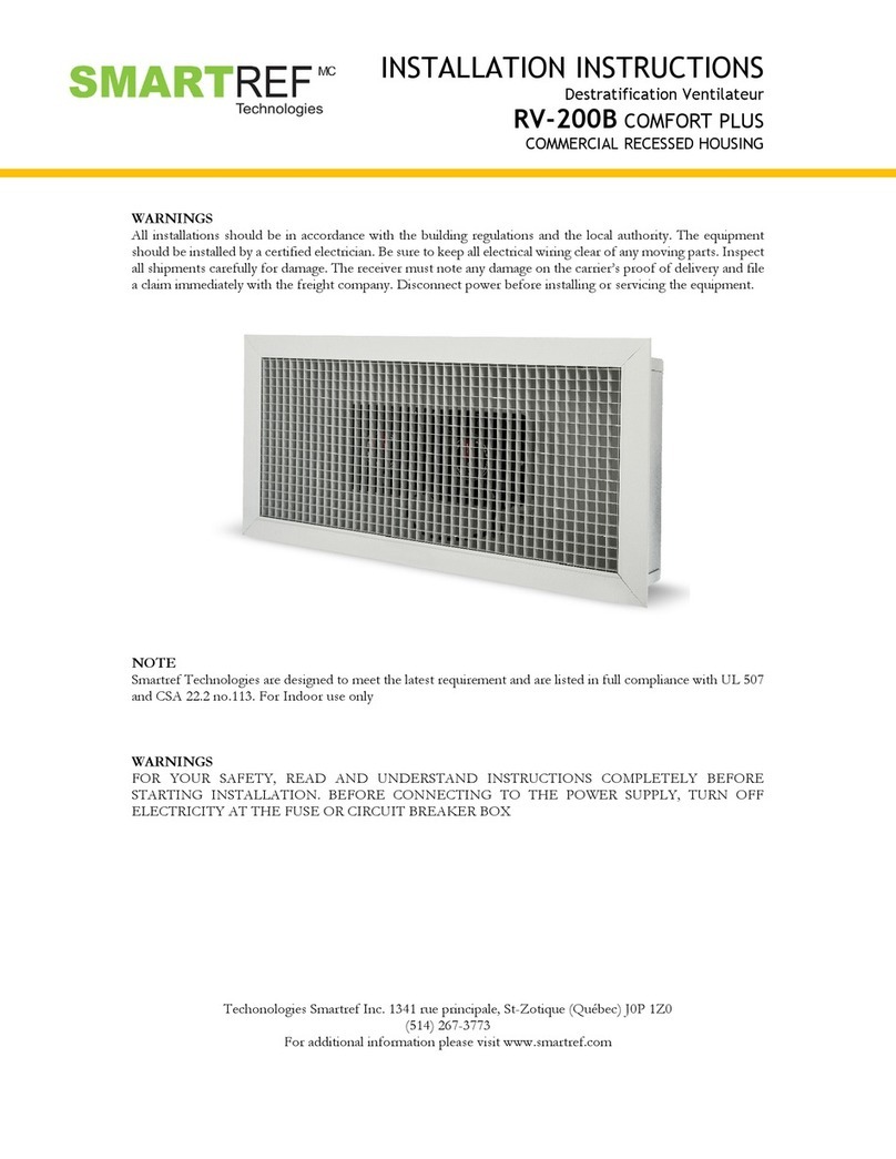 SmartRef RV-200B Comfort Plus installation instructions