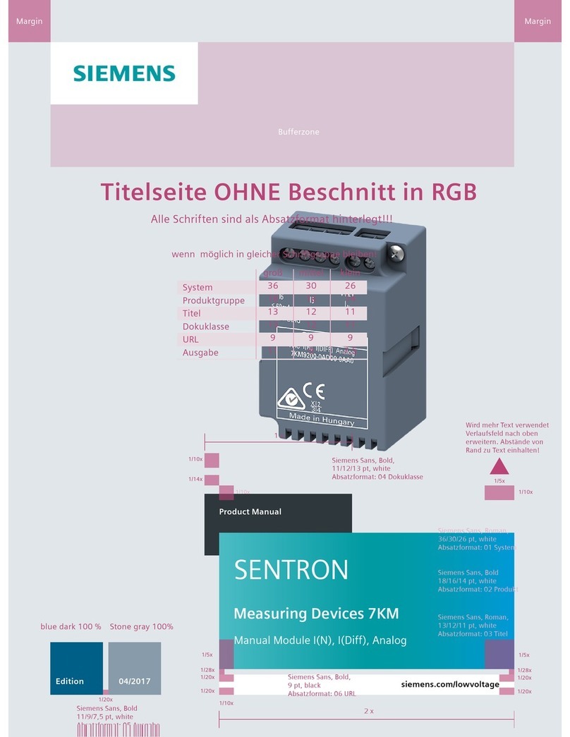 Siemens SENTRON Series User manual