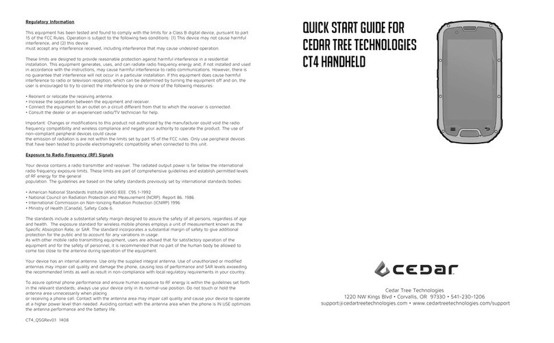 Cedar CT4 User manual