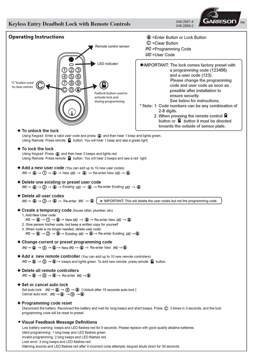 Garrison 046-2668-2 User manual