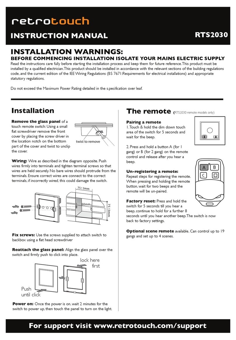 retrotouch RTS2030 instruction manual