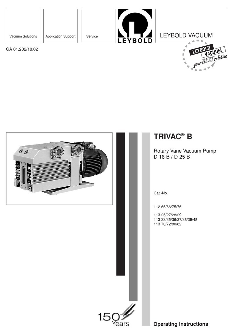 Leybold vacuum TRIVAC D 16 B operating instructions