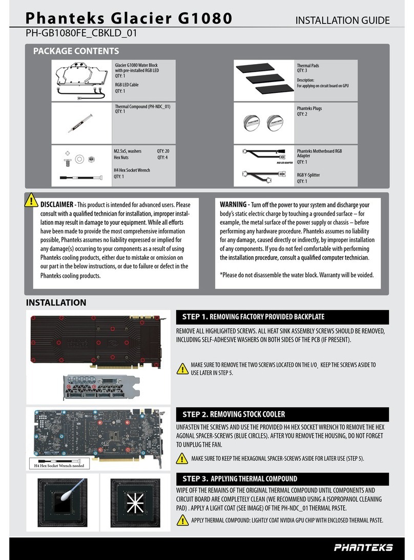 Phanteks Glacier G1080 User manual