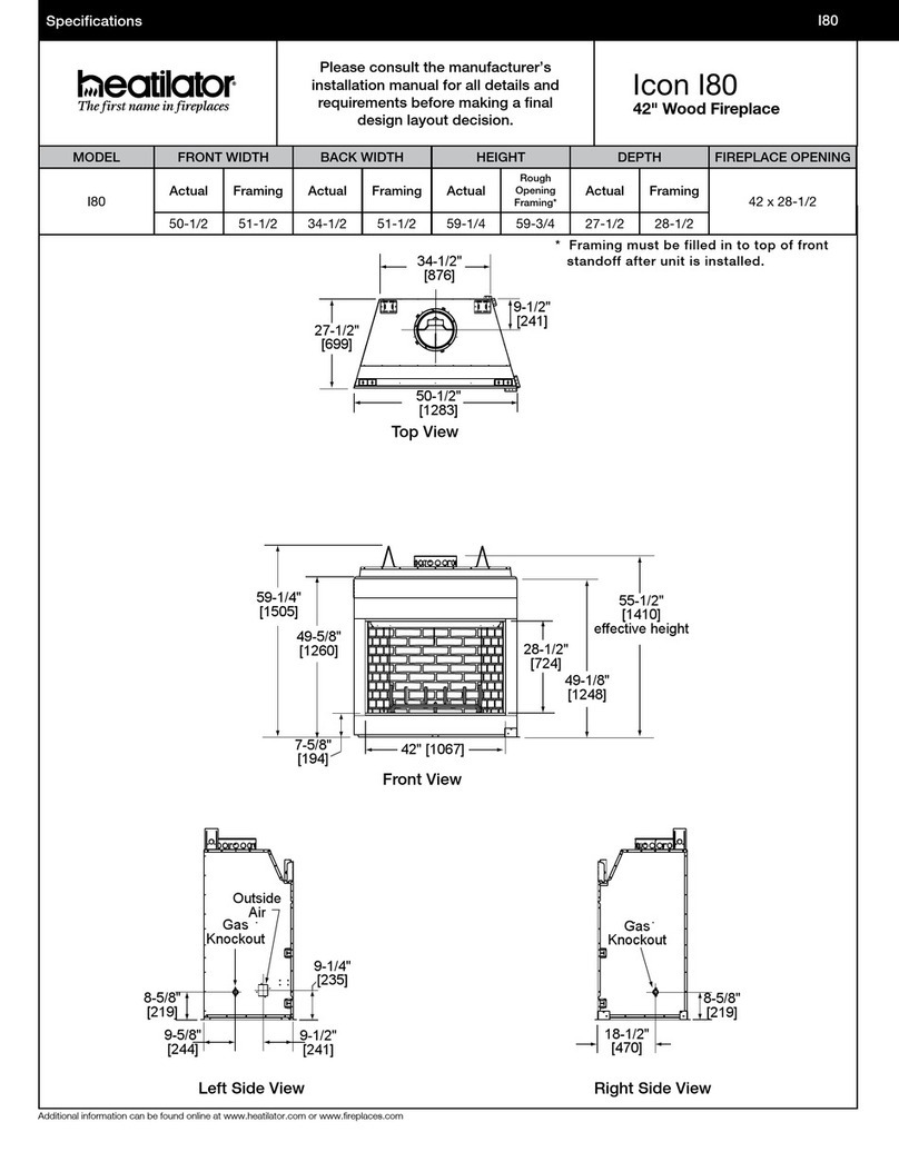 Heatilator I80 User instructions