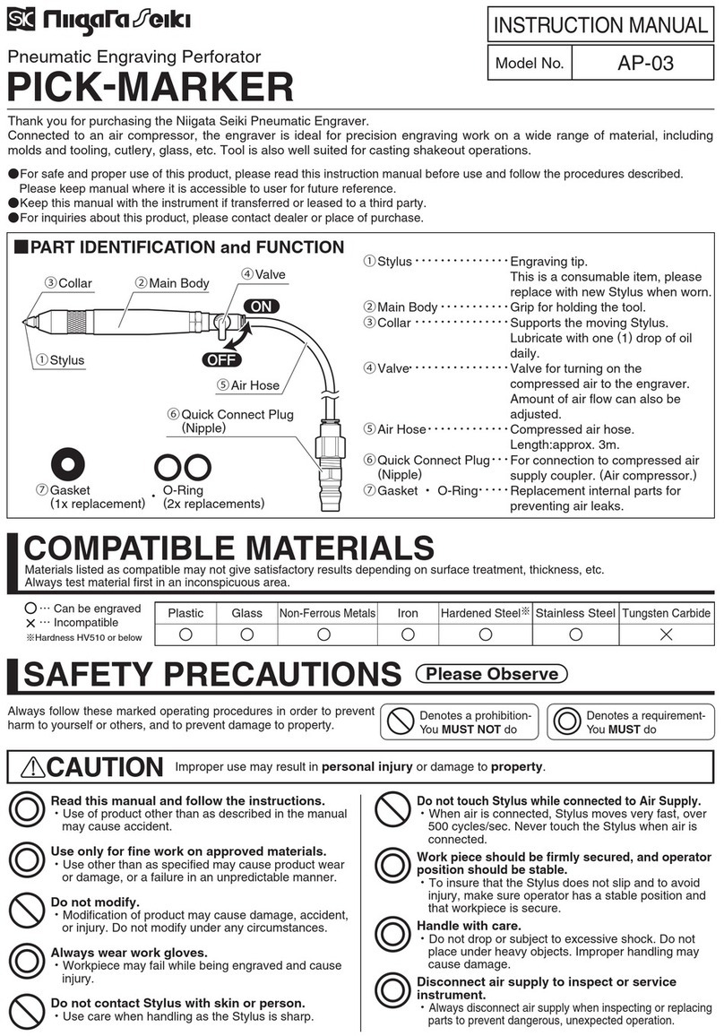 Niigata seiki PICK-MARKER AP-03 instruction manual