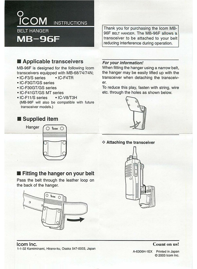Icom MB-96F instructions