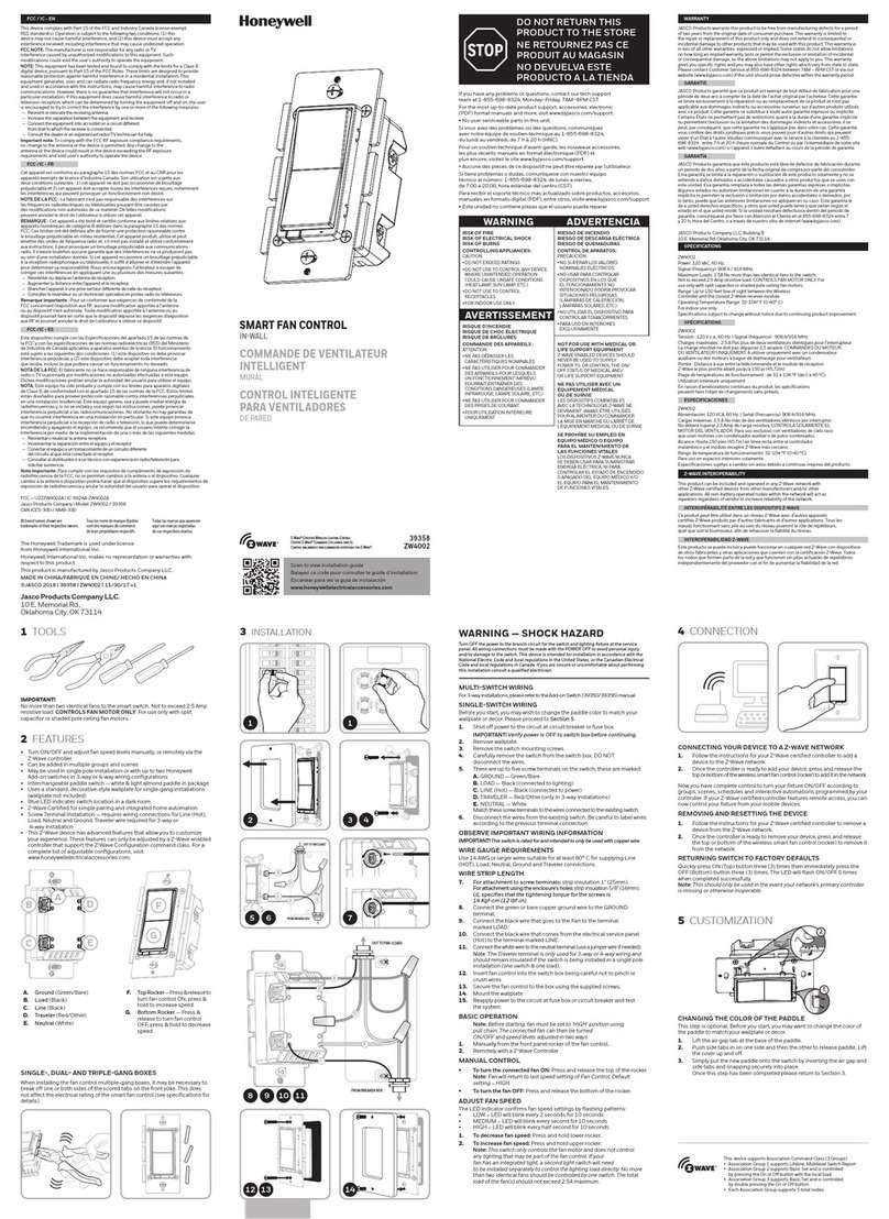 Honeywell 39358 User manual