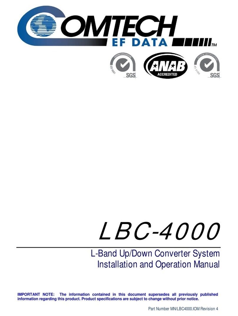 Comtech EF Data LBC-4000 User manual