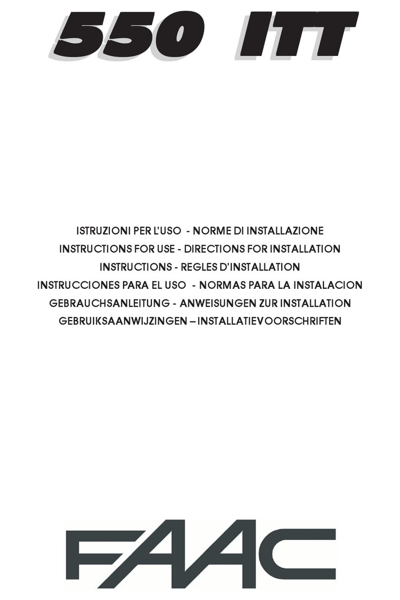 FAAC 550 ITT User manual