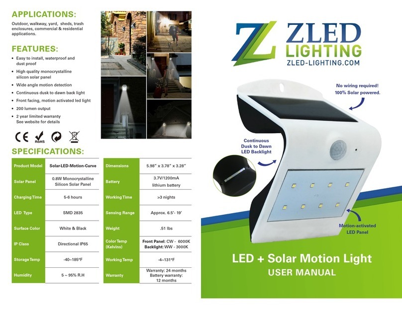 Zled Lighting Solar-LED-Motion-Curve user manual