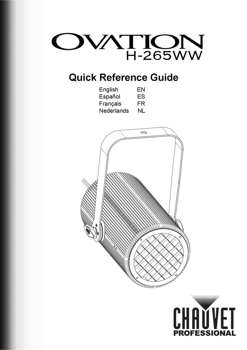 Chauvet Professional Ovation H-265WW Quick reference guide