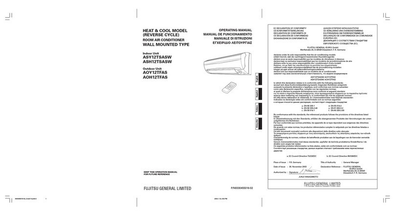 Fujitsu ASY12TSASW User manual