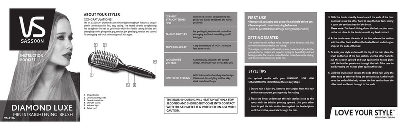 VS Sassoon VSLE11A Instruction booklet