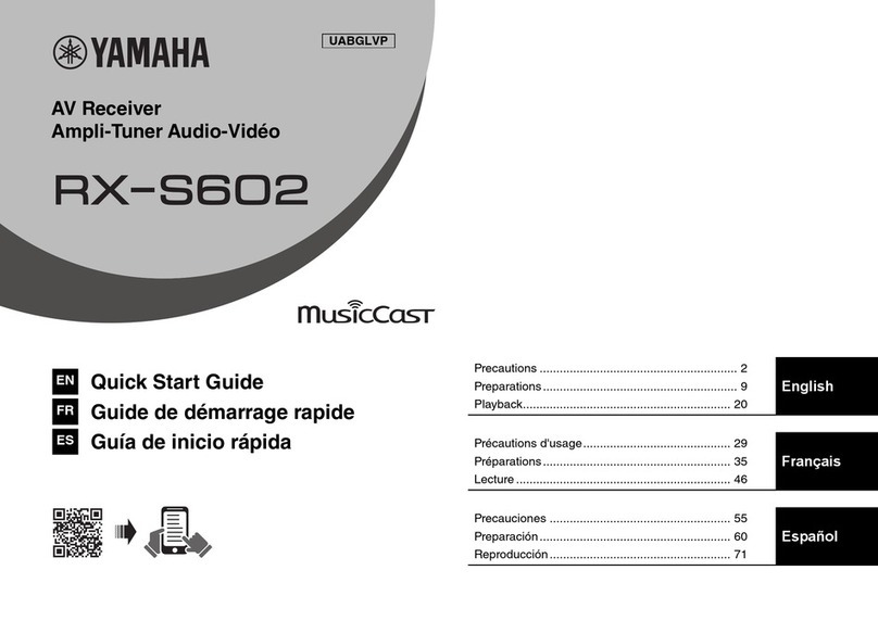 Yamaha RX-S602 User manual