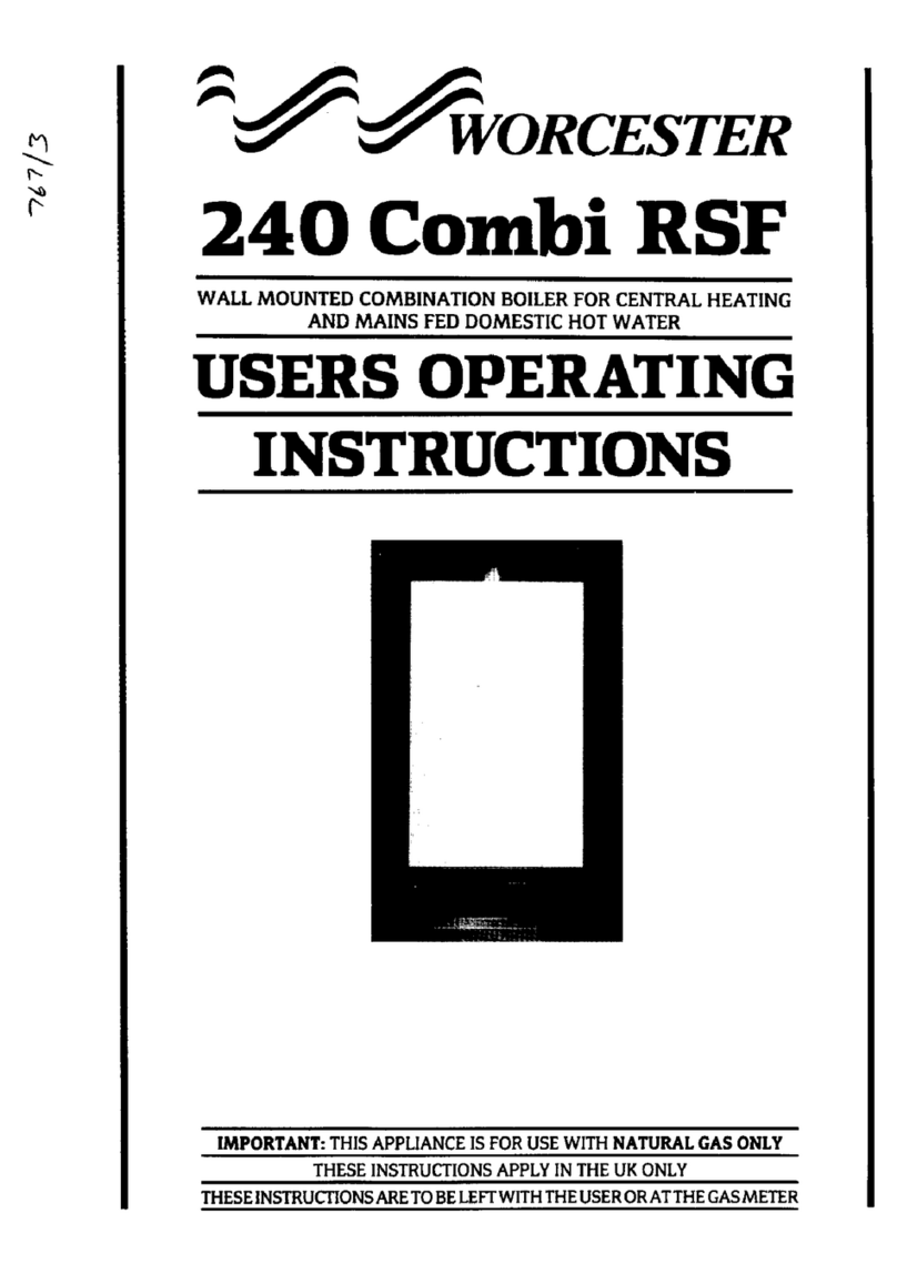 Worcester 240 RSF Combi User operating instructions