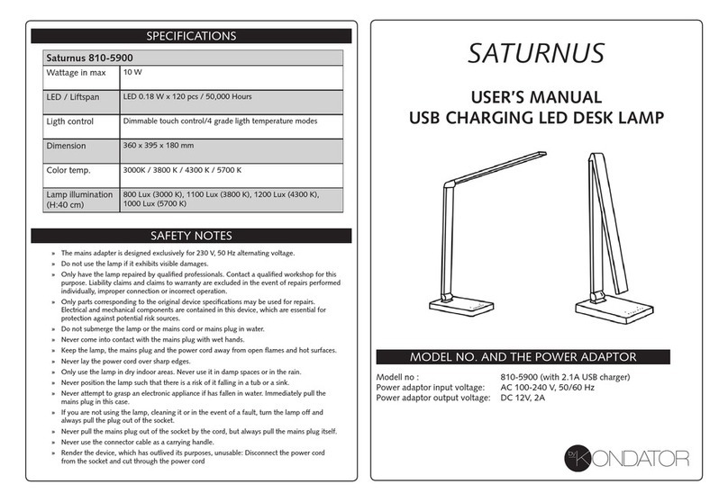 KONDATOR SATURNUS 810-5900 user manual
