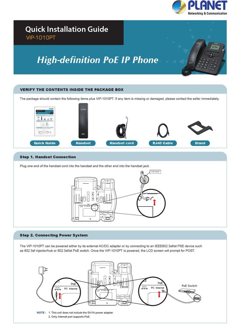 Planet Networking & Communication VIP-1010PT User manual Planet Networking & Communication VIP-1010PT User manual