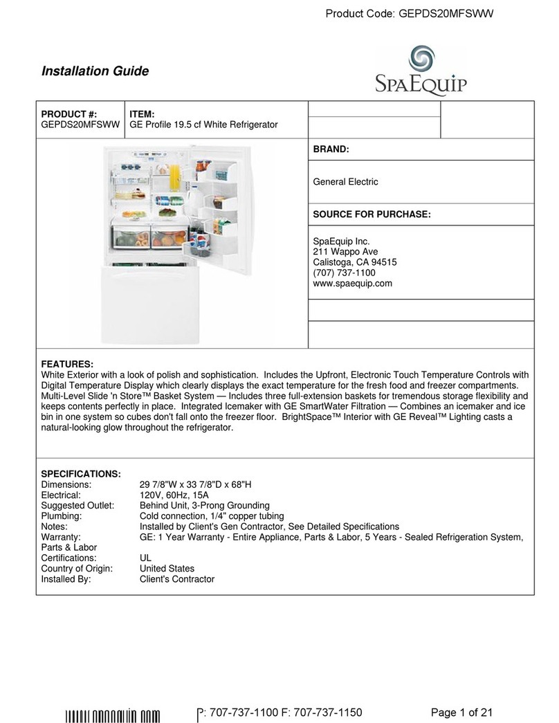GE GEPDS20MFSWW User manual