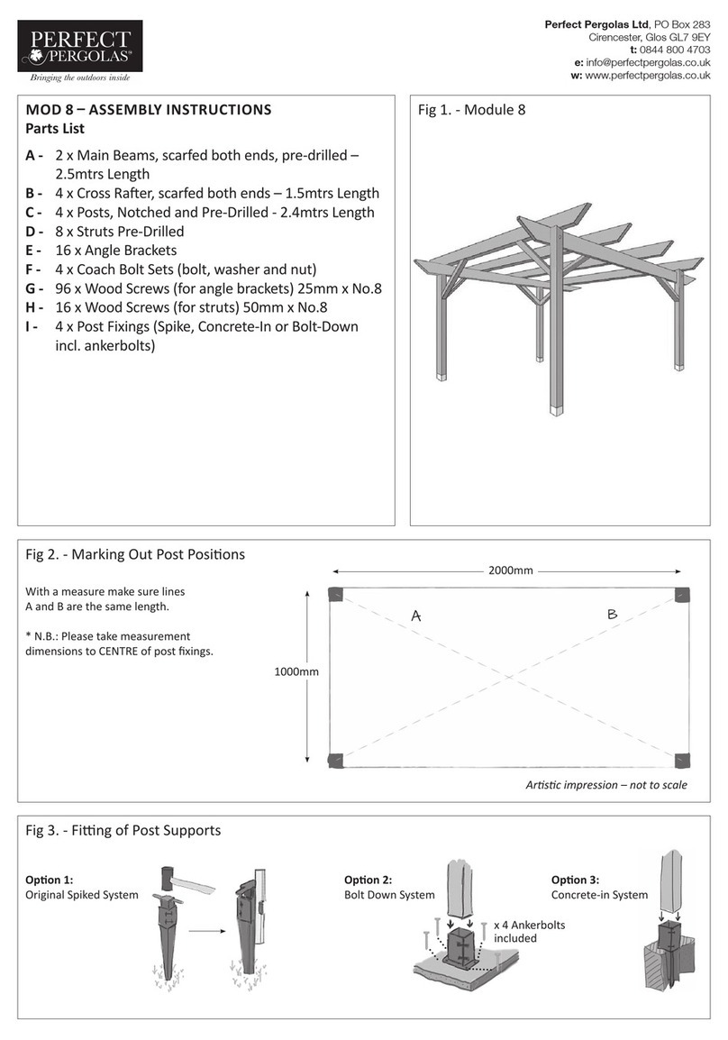 Perfect Pergolas MOD 8 Assembly instructions