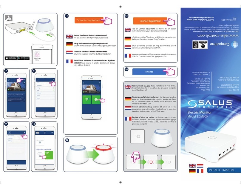 Salus ECM600 Installer manual