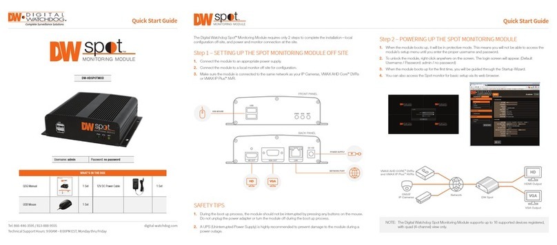 Digital Watchdog DW-HDSPOTMOD quick start guide Digital Watchdog DW-HDSPOTMOD quick start guide