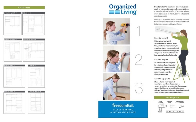 Organized Living freedom Rail series installation guide Organized Living freedom Rail series installation guide