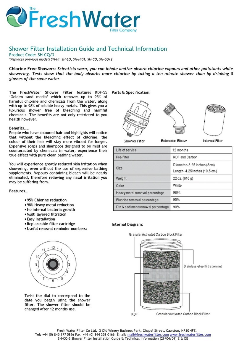 FreshWater SH-CQ/3 Installation guide & technical information