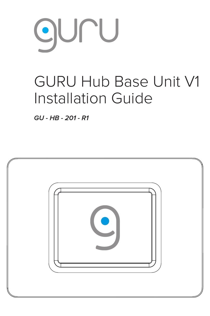Guru Home Systems GU-HB-201-R1 installation guide