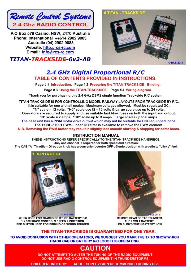 Remote Control Systems TITAN-TRACKSIDE-6v2-AB User manual Remote Control Systems TITAN-TRACKSIDE-6v2-AB User manual
