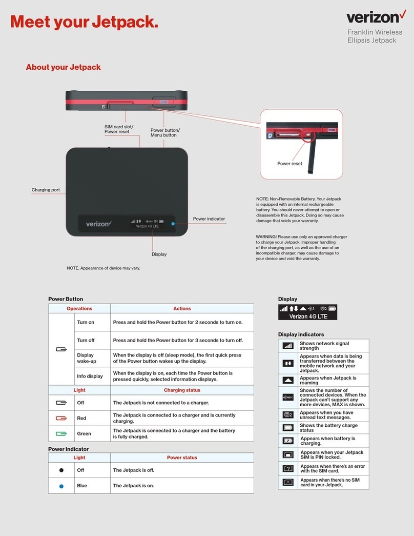 Verizon Ellipsis Jetpack User manual Verizon Ellipsis Jetpack User manual