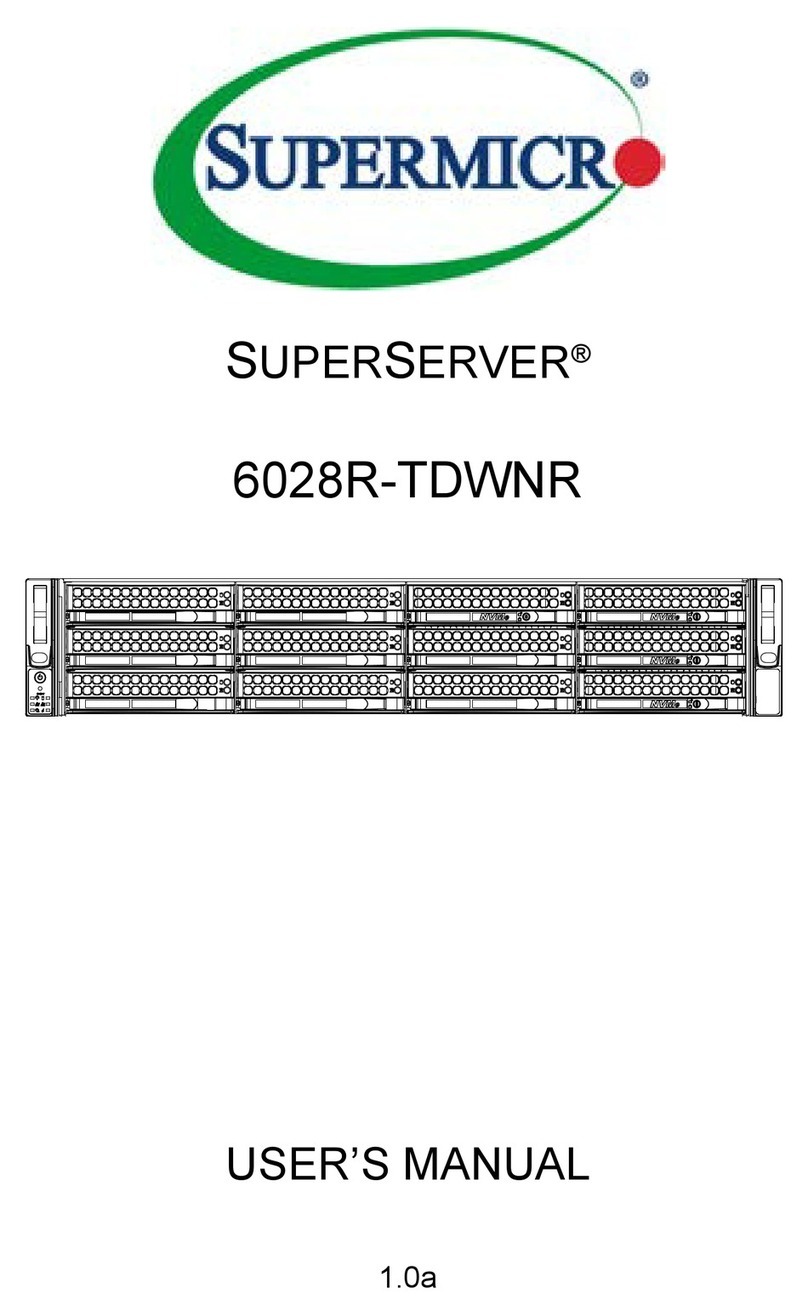 Supermicro SUPERSERVER 6028R-TDWNR User manual