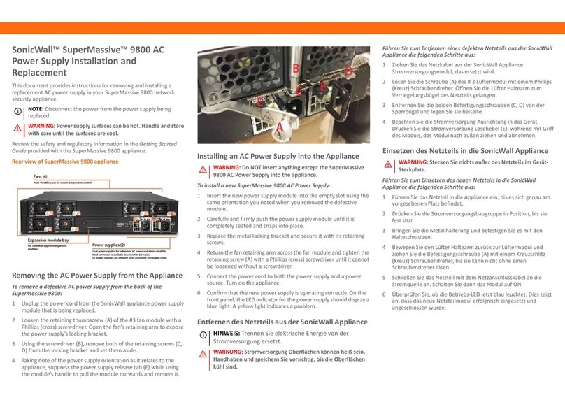 SonicWALL 01-SSC-0202 installation and replacement
