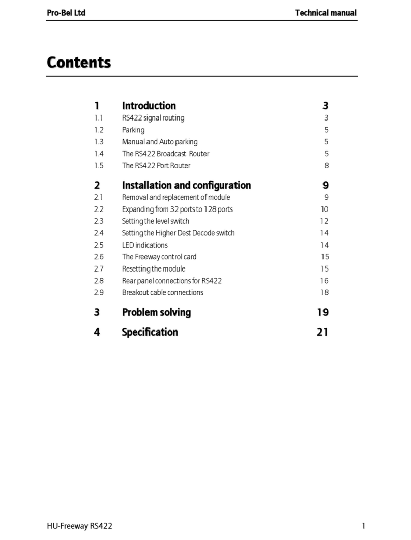 pro bel Freeway RS422 Technical manual pro bel Freeway RS422 Technical manual