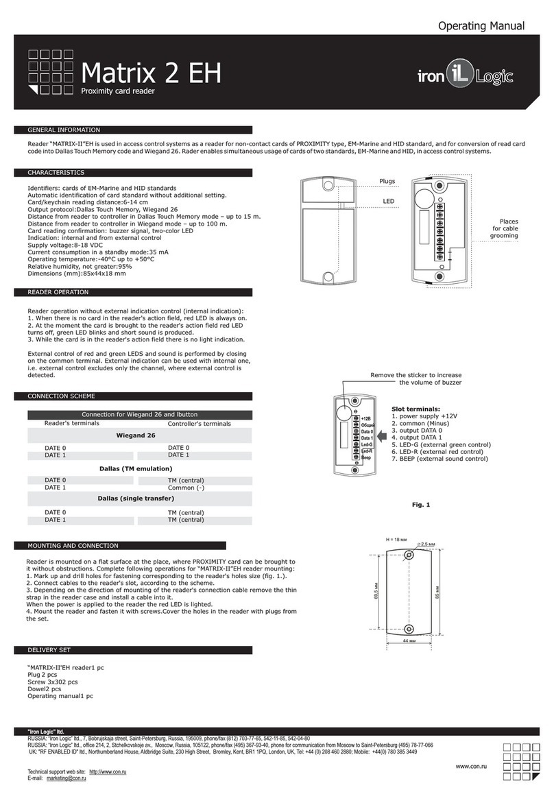Iron logic Matrix 2 EH operating manual