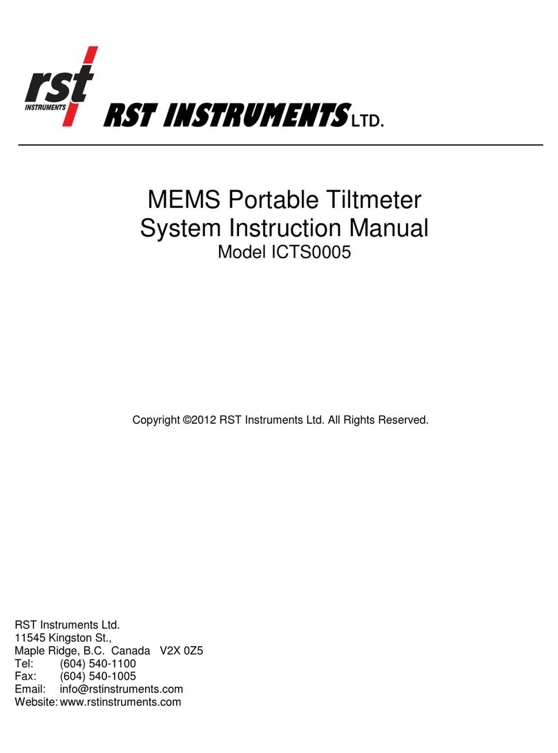 RST Instruments ICTS0005 System instruction manual