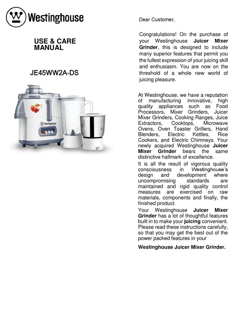 Westinghouse JE45WW2A-DS User manual Westinghouse JE45WW2A-DS User manual