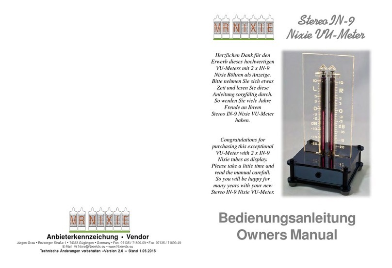 Mr. Nixie Stereo IN-9 User manual